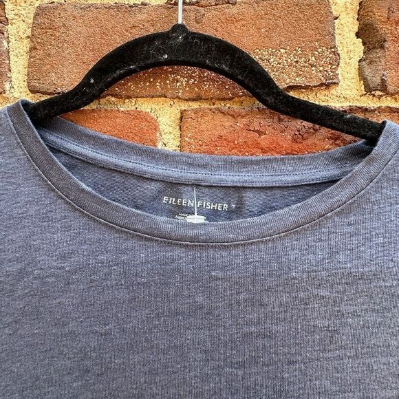 Eileen Fisher $118 Organic Linen Jersey Short Sleeve Crew Neck Tee T-Shirt XS - Picture 6 of 9